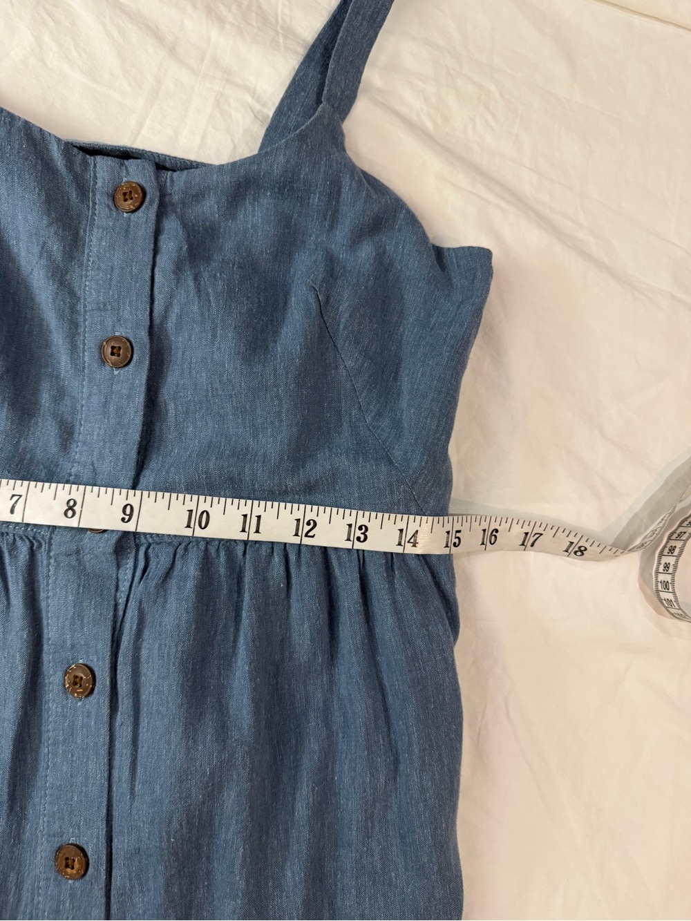 NWT PATAGONIA Garden Island Dress Still Blue Midi Denim Hemp XS - Picture 12 of 15